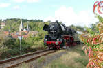 IGEW 41 1144-9 mit dem RE 16595  Rotkäppchen-Express II  von Freyburg nach Zeulenroda unt Bf, am 10.10.2020 in Roßbach.