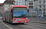 Autobus Articulé Vanhool New AG300 567 Avec la pub 24 Heures 
Ici à Lausanne Grand Pont
Le 05 Février 2013