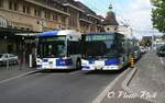 Autobus Articulé Van hool AG300 551  Ici à Lausanne Gare   Le 22 Juin 2009