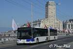 Autobus articulé Lion's City GL 673  Ici à Lausanne Grand pont  le 10 Mai 2020
