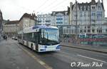 Trolleybus articulé Hess BGT-N2C 831   Ici à Lausanne Grand Pont  le 05 Février 2013