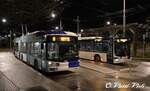 Trolleybus articulé Hess BGT-N2C 831   Ici au Mont-sur-Lausanne Grand-Mont  le 29 Janvier 2020
