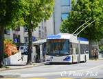 Trolleybus articulé Hess BGT-N2C 835  Ici à Lausanne, Jurigoz  le 3 Juin 2013
