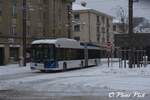 Trolleybus articulé Hess BGT-N2C 838  Ici à Lausanne Sallaz  le 01 Mars 2018