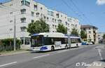 Trolleybus articulé Hess BGT-N2C 843  Ici à Lausanne, Forêt  le 26 Juin 2014