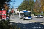 Trolleybus articulé Hess BGT-N2C 848  Ici à Lausanne Vélodrome  le 13 Octobre 2017