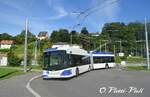 Trolleybus articulé Hess BGT-N2C 849  Ici au Mont-sur-Lausanne Grand-Mont  le 09 Août 2012