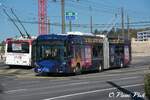 Trolleybus articulé Hess BGT-N2C 856 Avec la pub BlueMan Group
Ici à Lausanne Blécherette
le 30 Octobre 2017