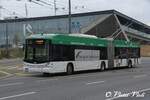 Trolleybus articulé Hess BGT-N2C 859 avec la pub Retraites populaires  Ici à Lausanne Blécherette  le 13 Octobre 2020