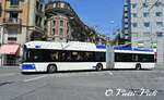 Trolleybus articulé Hess BGT-N2C 859  Ici à Lausanne Chauderon  le 09 Août 2011